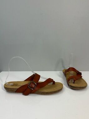 Yokono Brown Leather Toe Loop Made in Spain Sandals Size 8 Bohemian